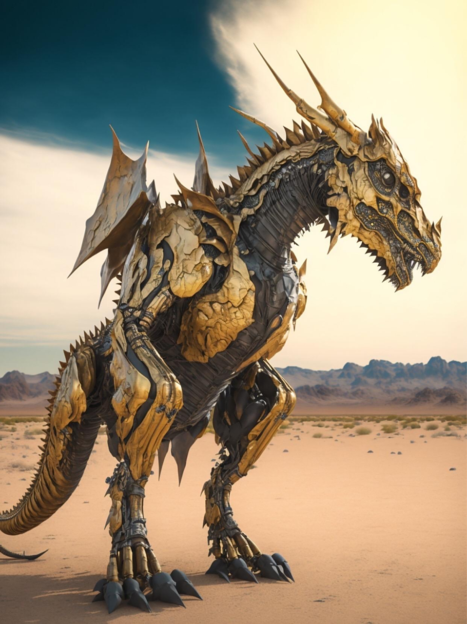 ai金属风霸王龙#热ai生活季# 恐龙世界,展现不一样的史前动物,《霸王