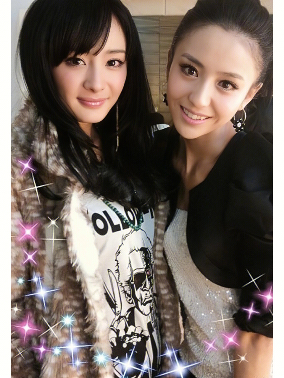 年轻时杨幂与佟丽娅同框合影,你们觉得谁更美呢?