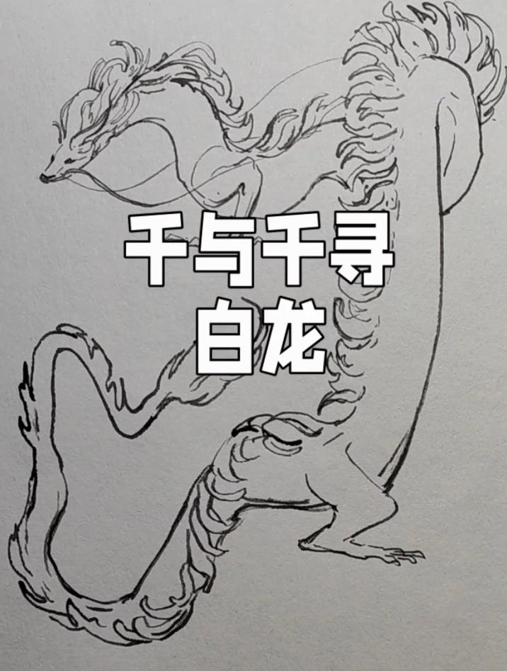 千与千寻中白龙的画法,简单又生动