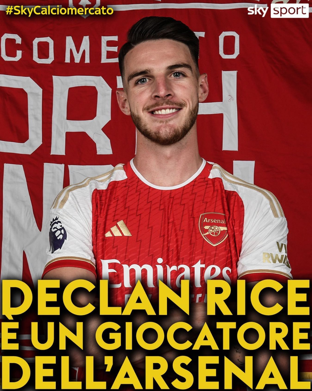 阿森纳俱乐部有一位新成员德克兰·赖斯,他是"亿先生",他以超过1亿