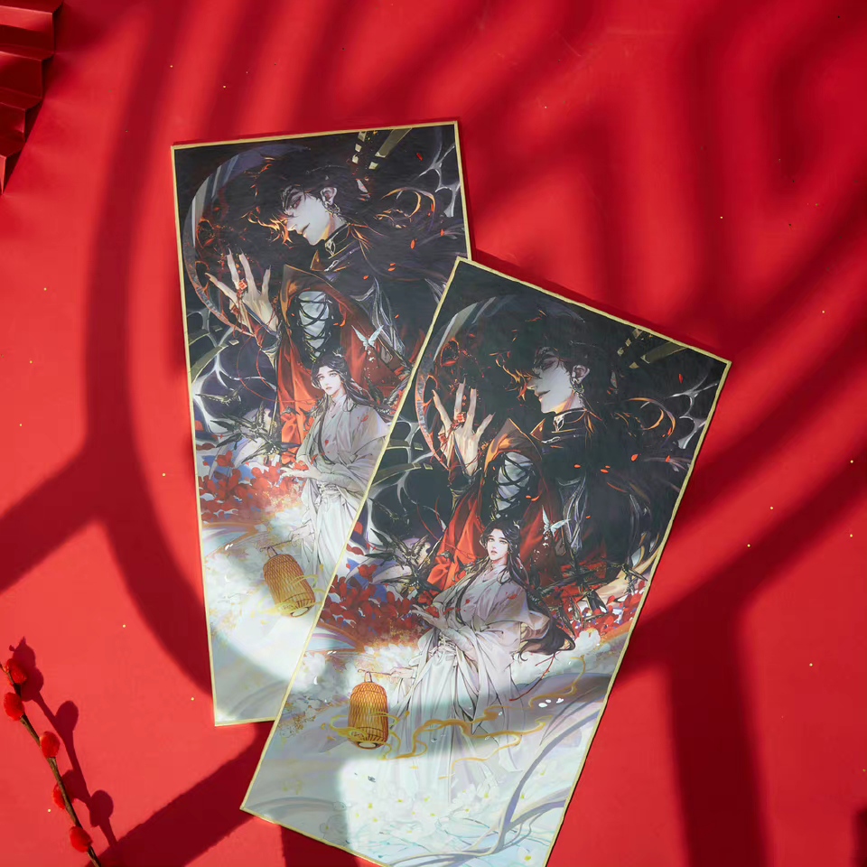 天官赐福,漫画周边又上新,诡影迷踪立牌太好看,谢怜光栅卡绝美