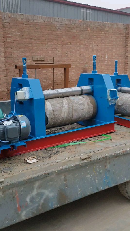 半自动两轴无直边卷板机两辊卷圆机发货江苏和浙江