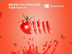 番茄花园 Ghost Win 10 64位 安全专业版 V2022.07 官方特别优化版