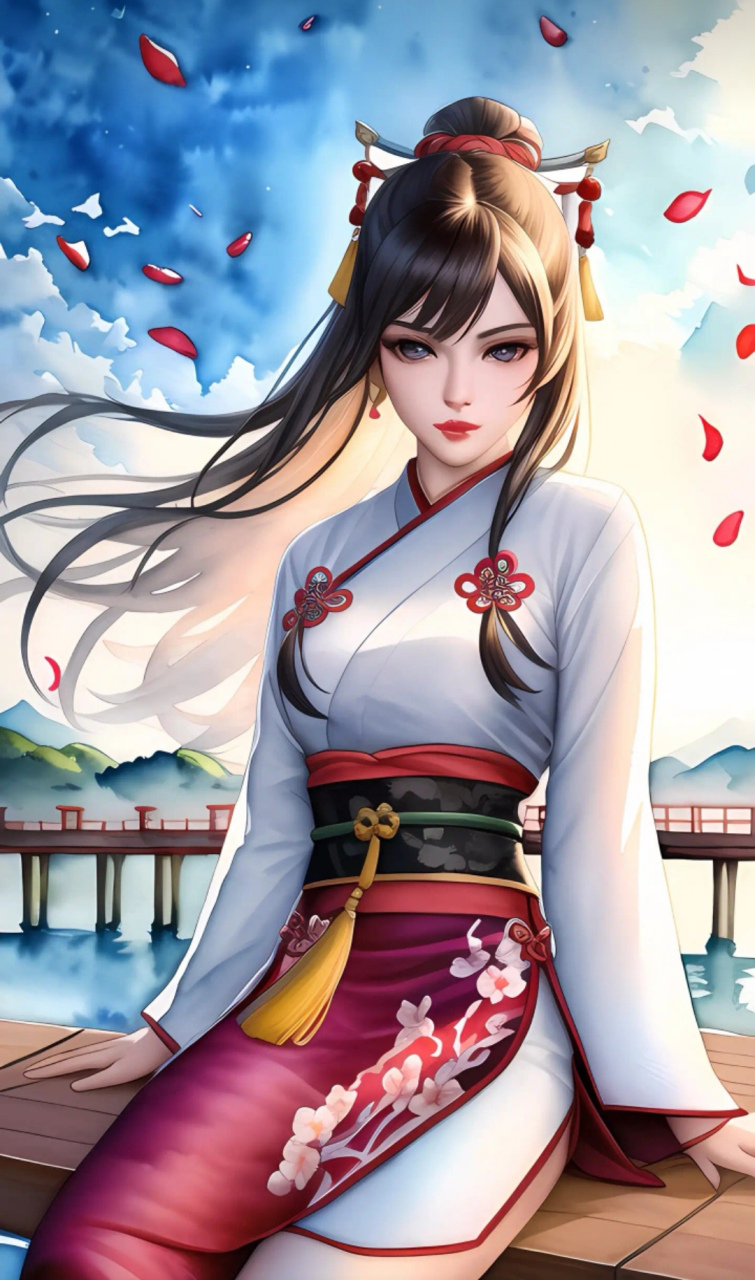 二次元和服小姐姐壁纸