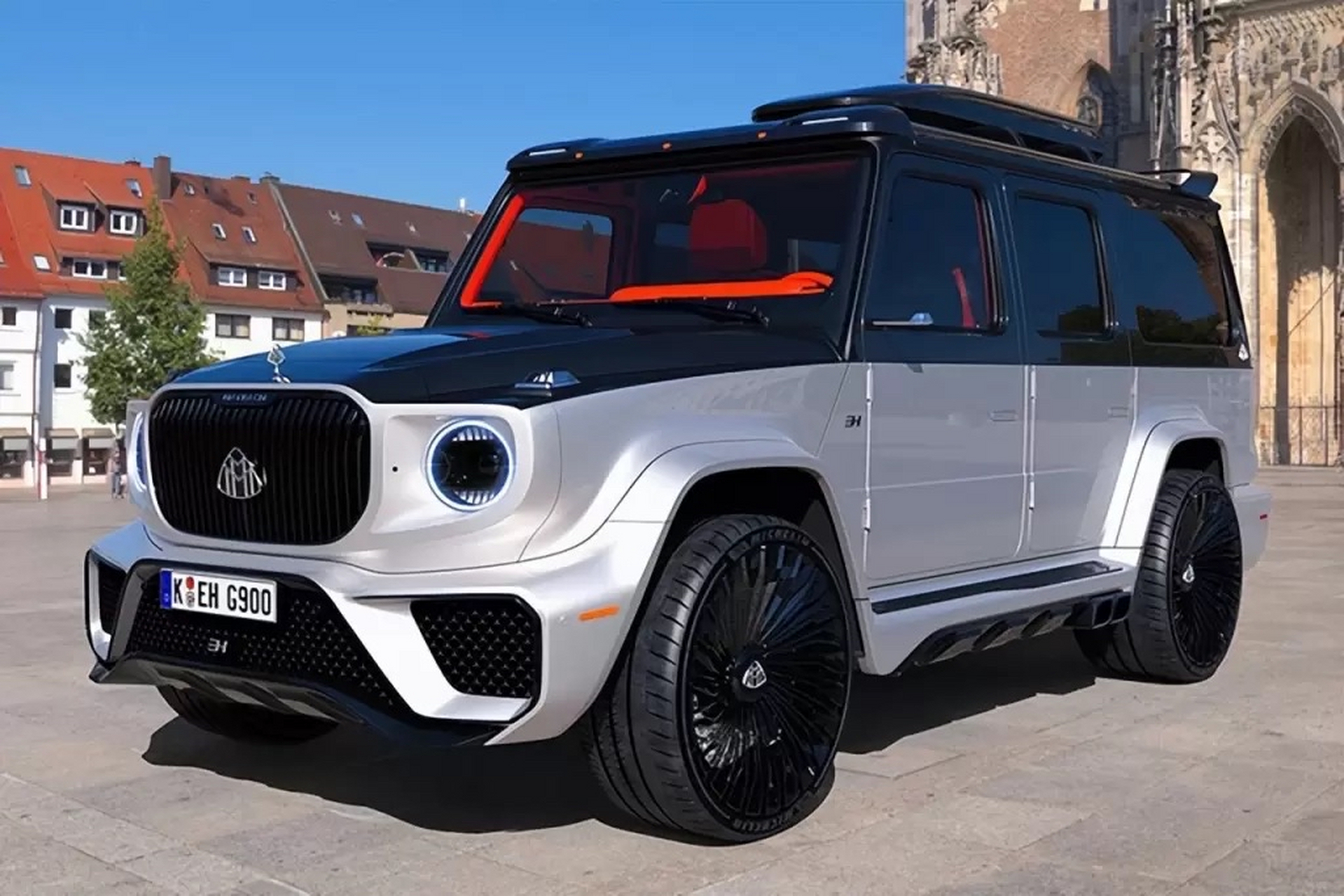 新款奔驰g900,海外路拍实照,这颜值还有什么可吐槽的呀!