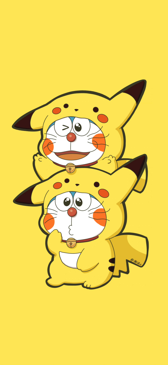 蓝胖子也有"多巴胺"的快乐[嘻嘻]#壁纸# #多巴胺穿搭# #哆啦a梦