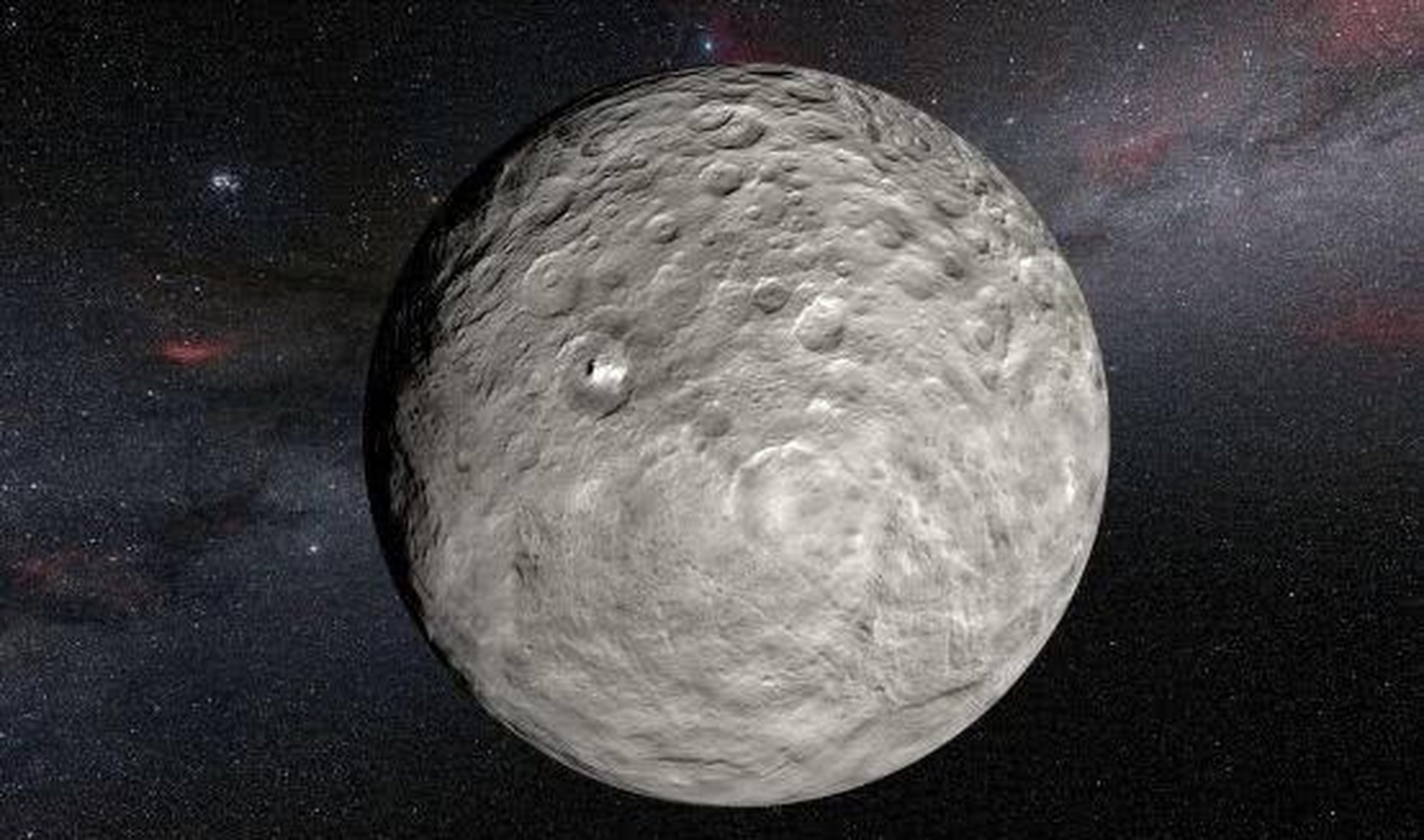 谷神星是太阳系中体积最小的矮行星,它位于木星和火星之间的小行星带