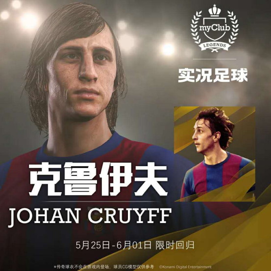 实况足球:传射俱佳进攻利器!全能球星克鲁伊夫再临