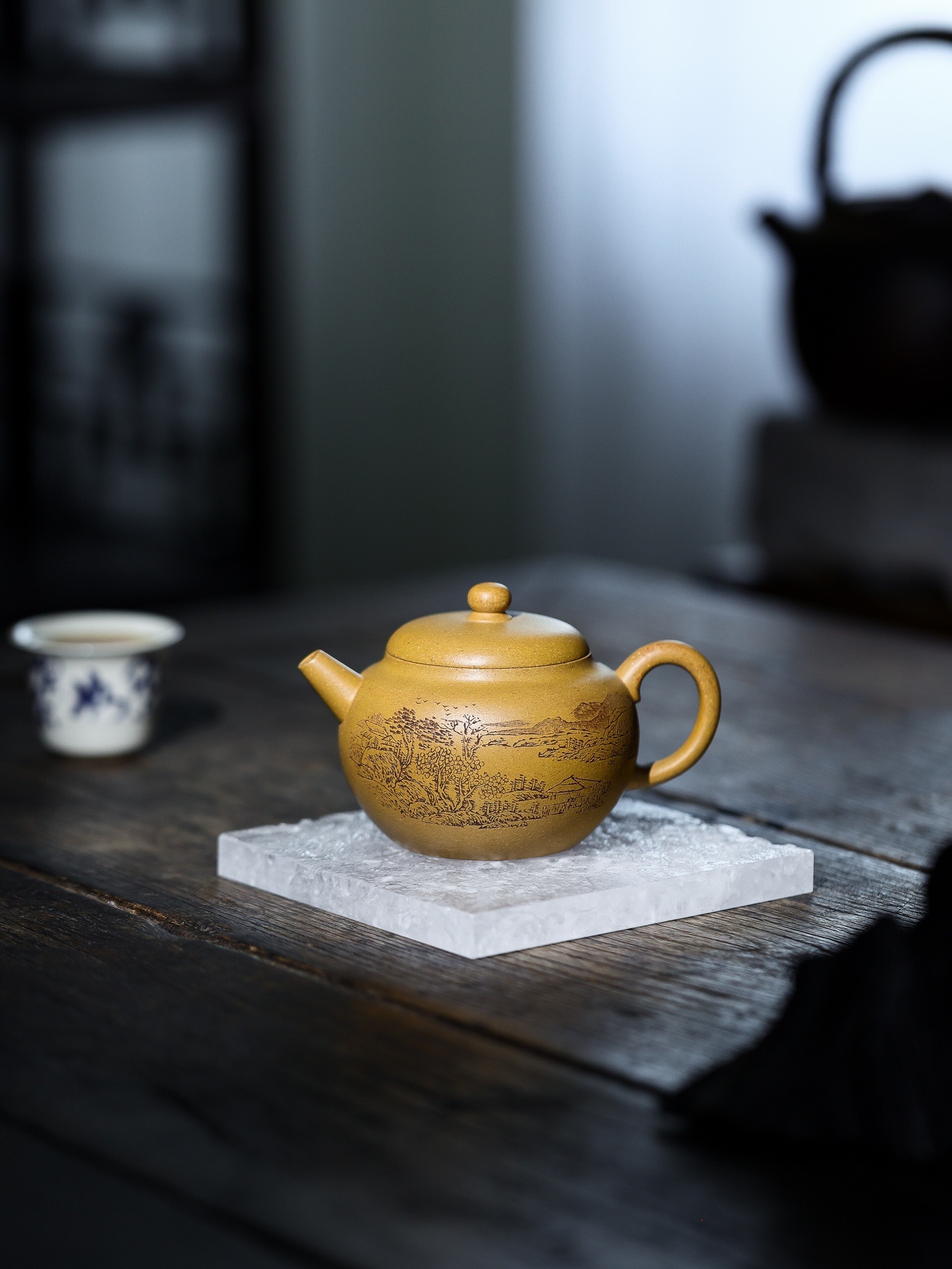 宜兴紫砂壶方勤平全手工巨轮原矿黄金段200cc