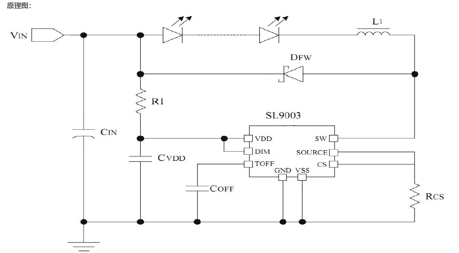 sl9003 48v电动车前大灯照明驱动芯片 60v/72v电动车前大灯