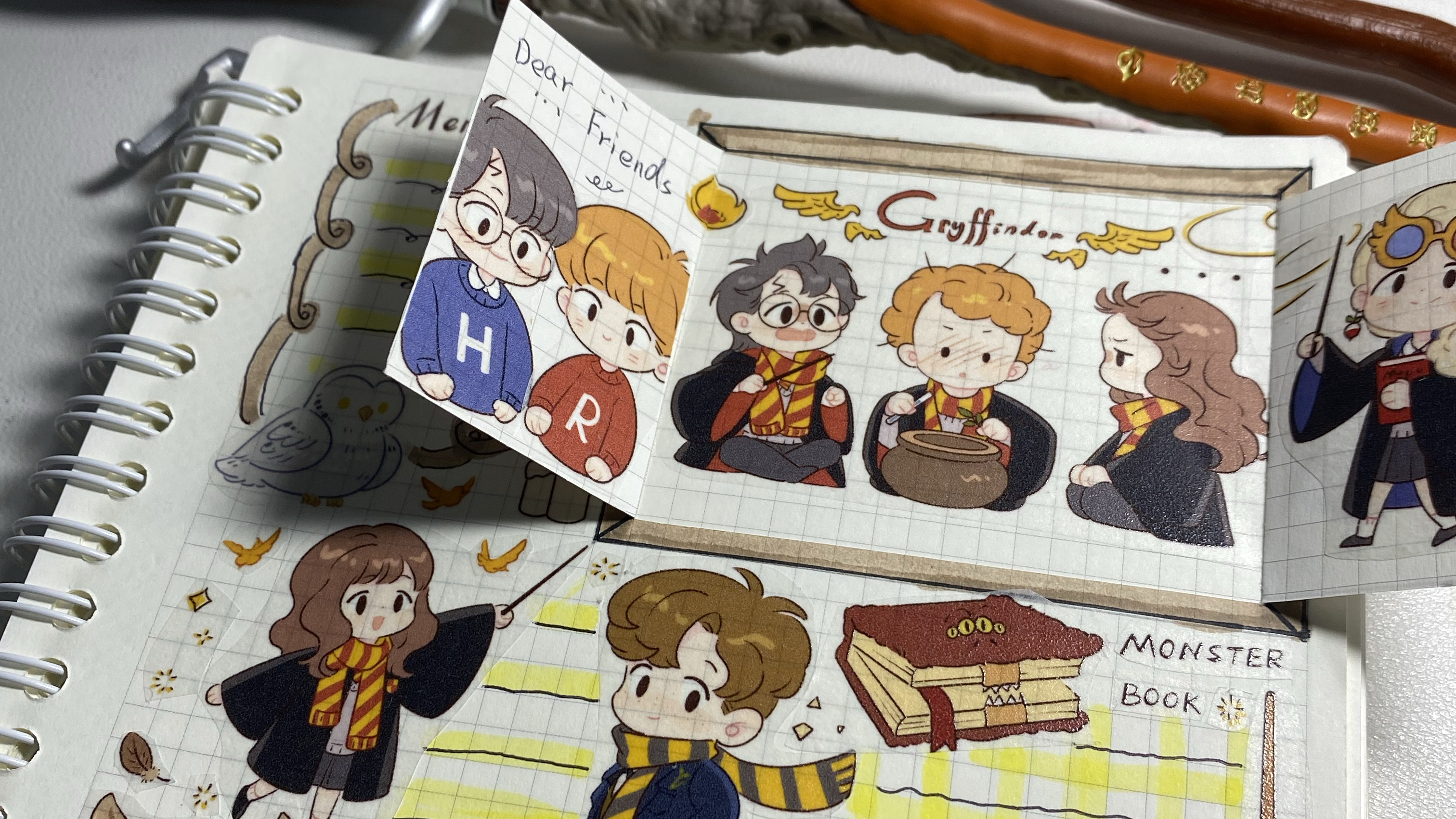 哈迷看过来丨用飞天扫帚做一篇哈利波特的手帐是什么体验?