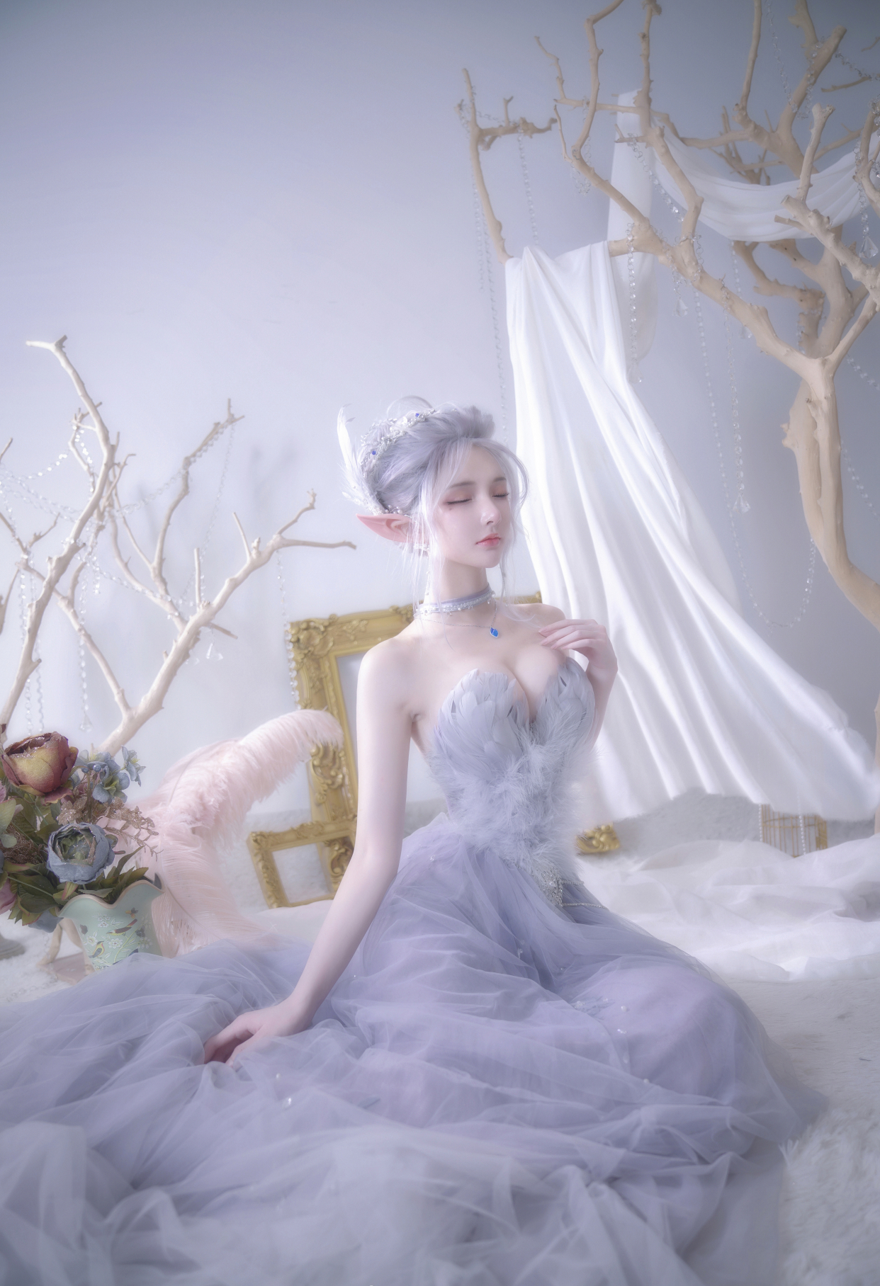 魔王cos海琴烟真是太美了 鬼刀 冰公主