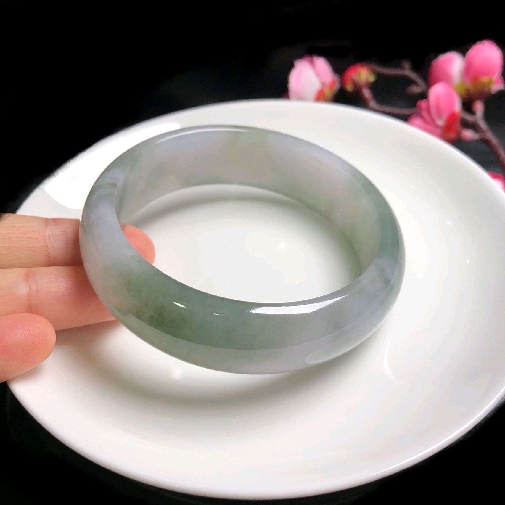 冰种双色 翡翠手镯