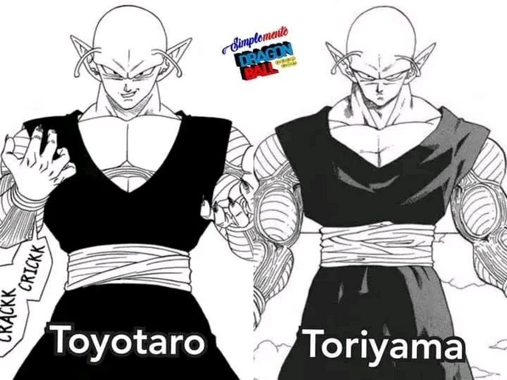 丰太郎画的短笛(比克)对比鸟山明画的短笛 不知道哪里的问题,前者看起