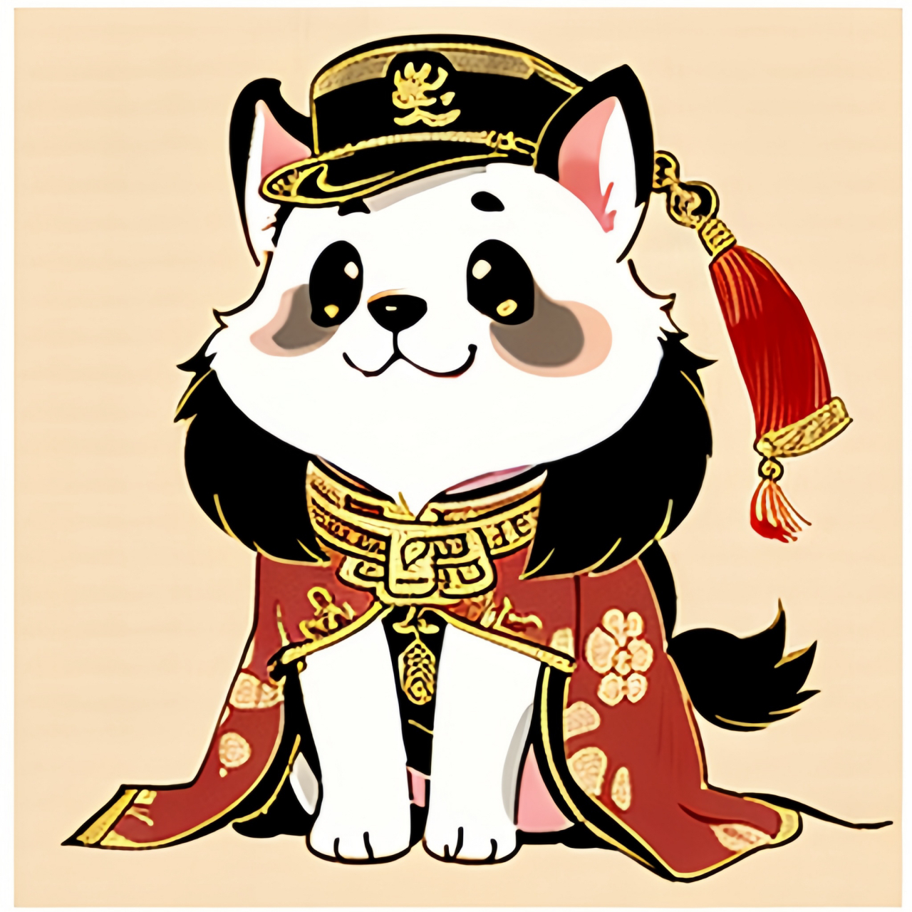 中国水墨风～喜欢的朋友请举手～ #狗狗头像# #治愈不开心# #动态优创