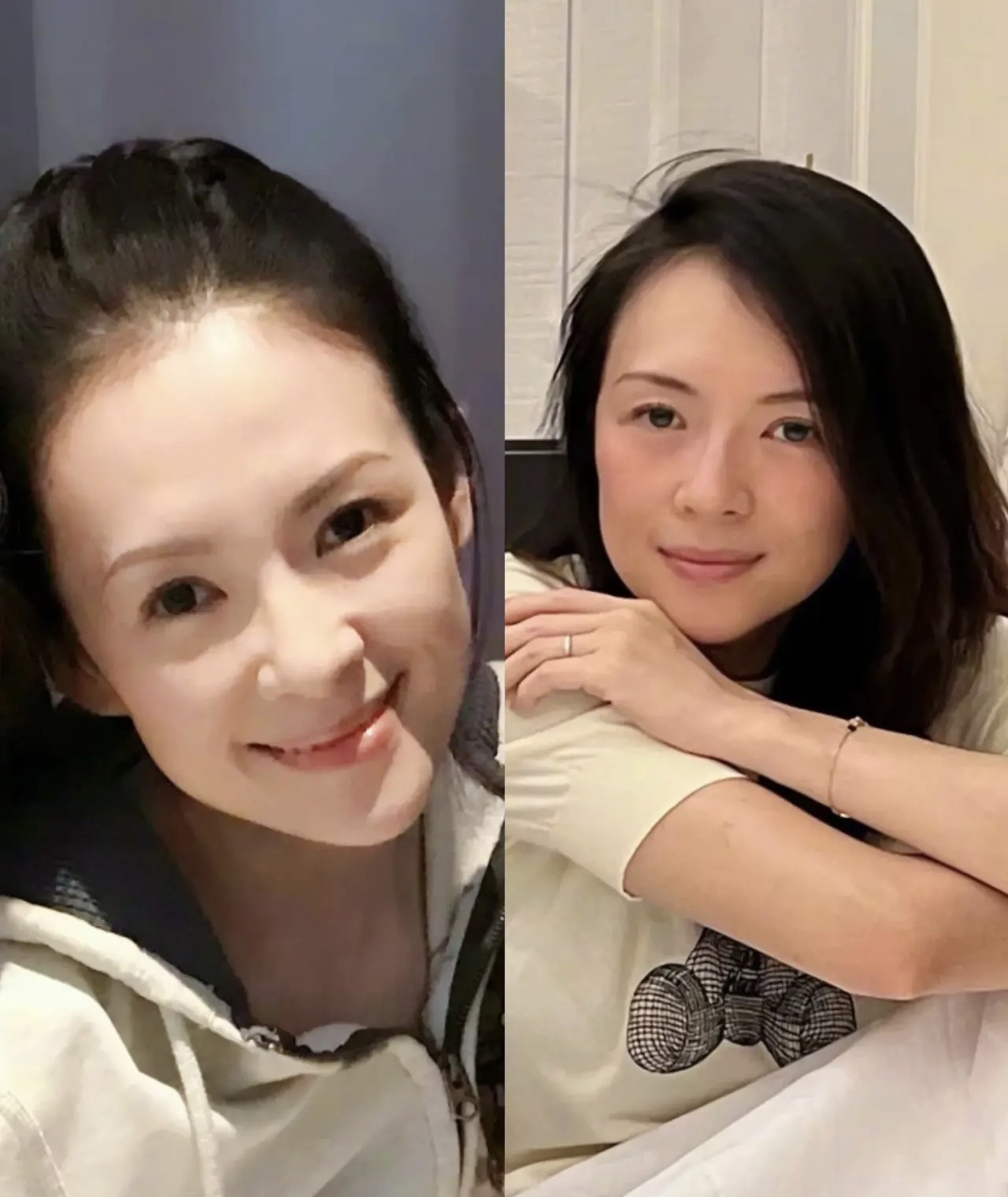 前些年章子怡的眼神还充满了光看得出来家庭是幸福美满的