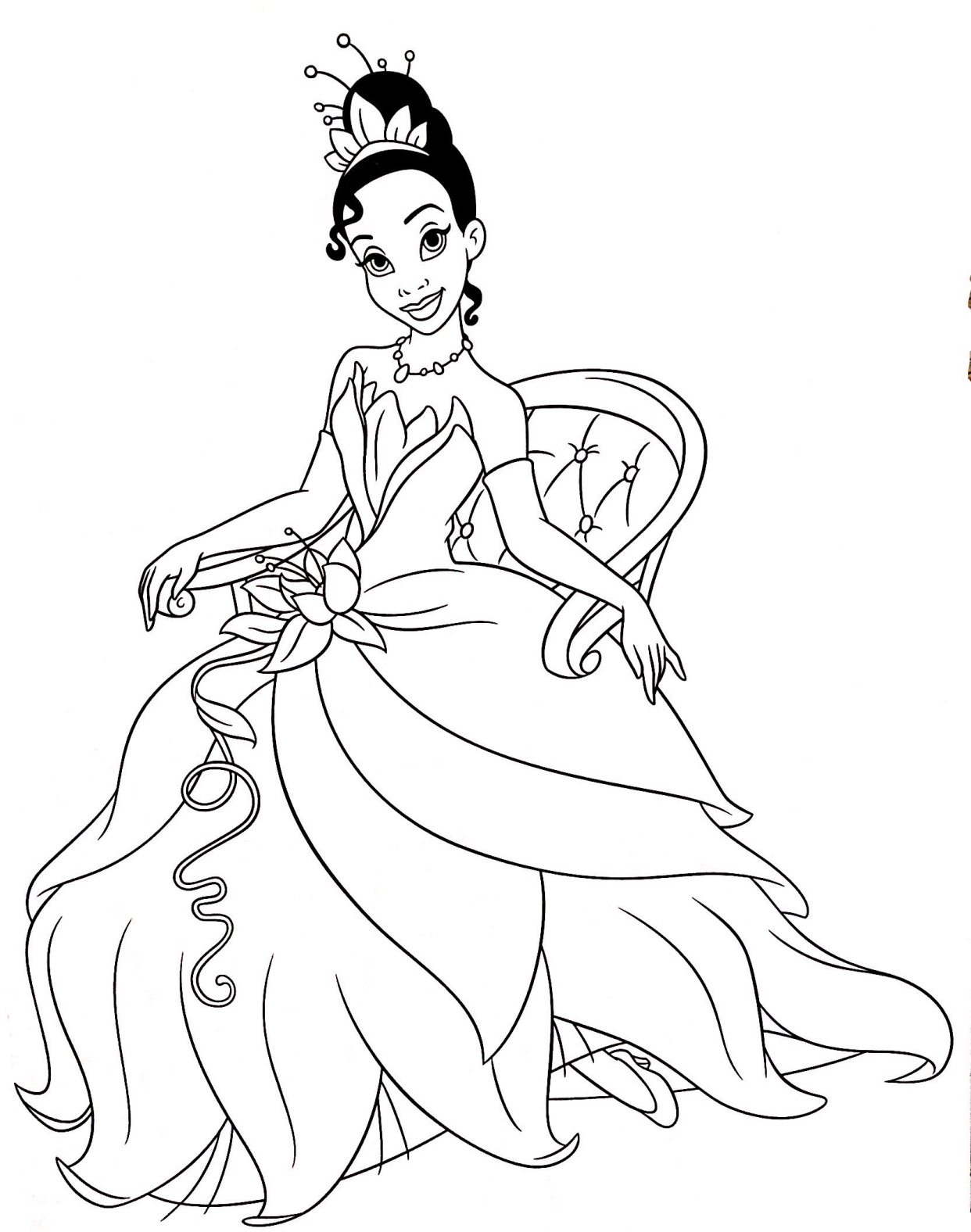 迪士尼公主线稿