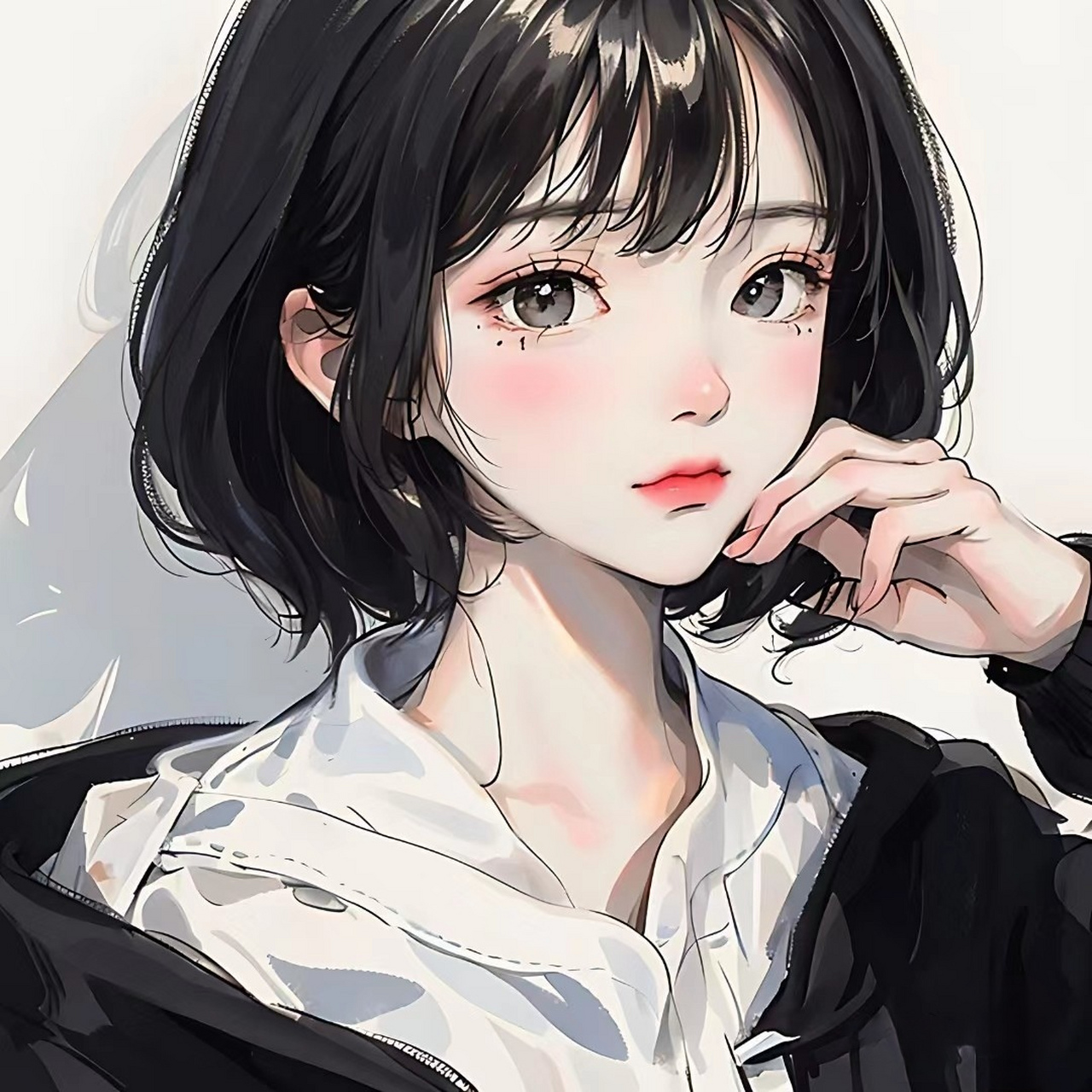 短发女孩真的是又酷又刹,可盐可甜,短发姐妹快看过来,来领新头像啦!