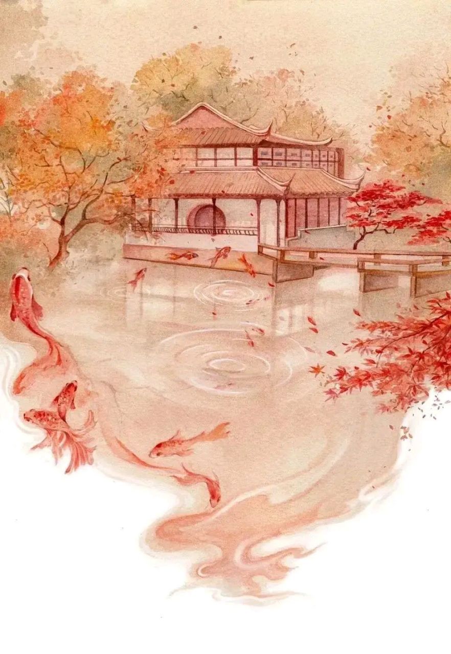 古风背景图 一花一世界,一雪一飘零 一树一秘境,一醉一人心 一心一座