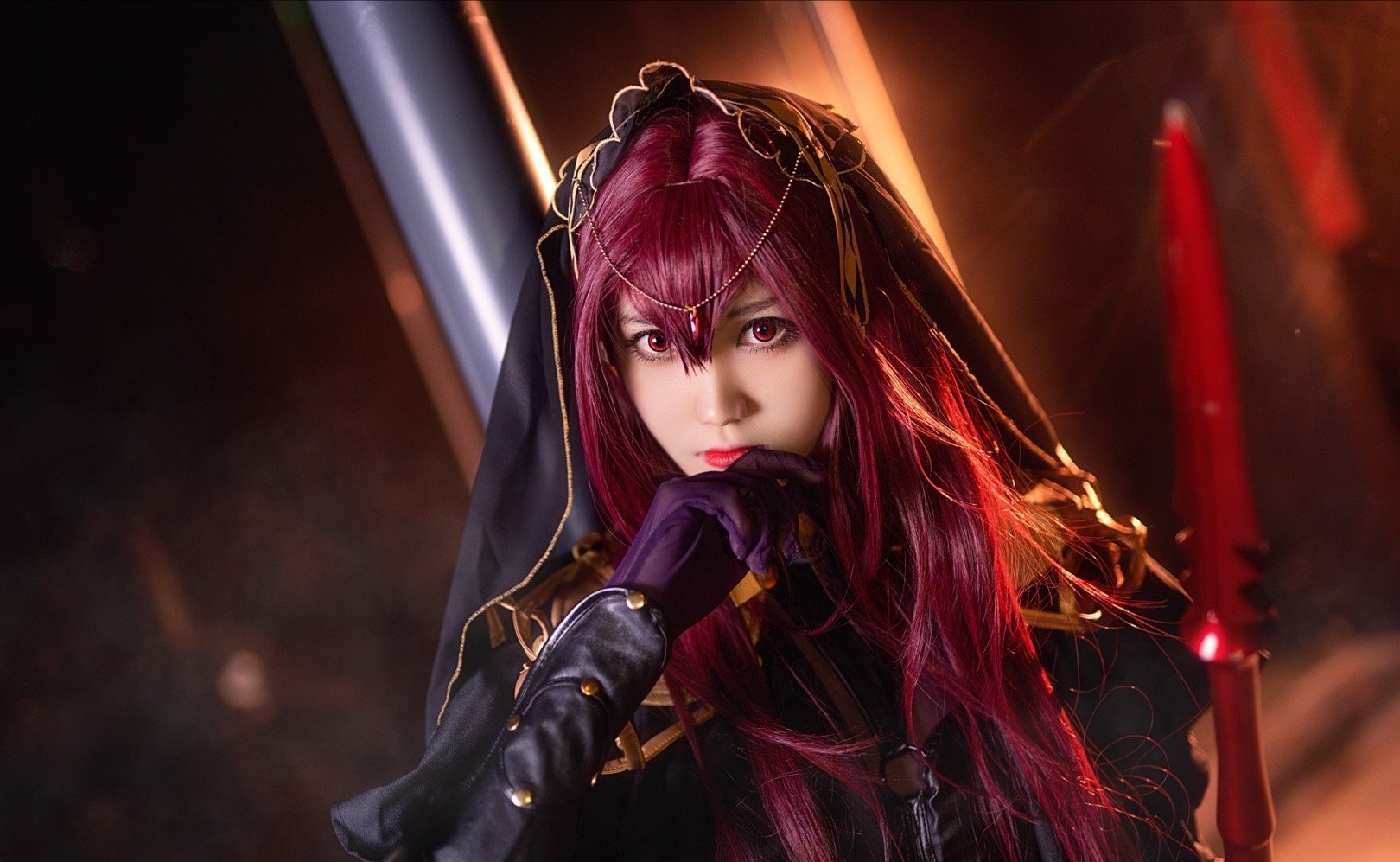 二次元动漫fgo斯卡哈cos:枪之一击若至化境,弑神亦只在翻掌之间