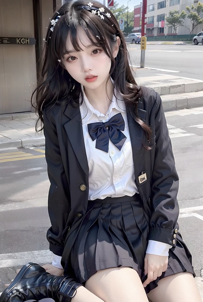 看谁更漂亮呢?#jk制服# #养眼美女# #ai绘画