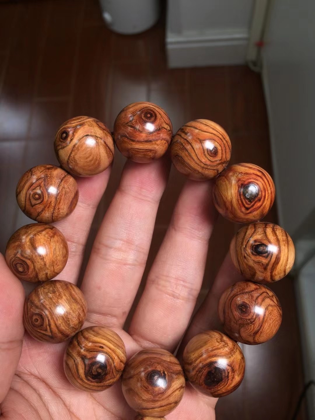 海南黄花梨天眼手串