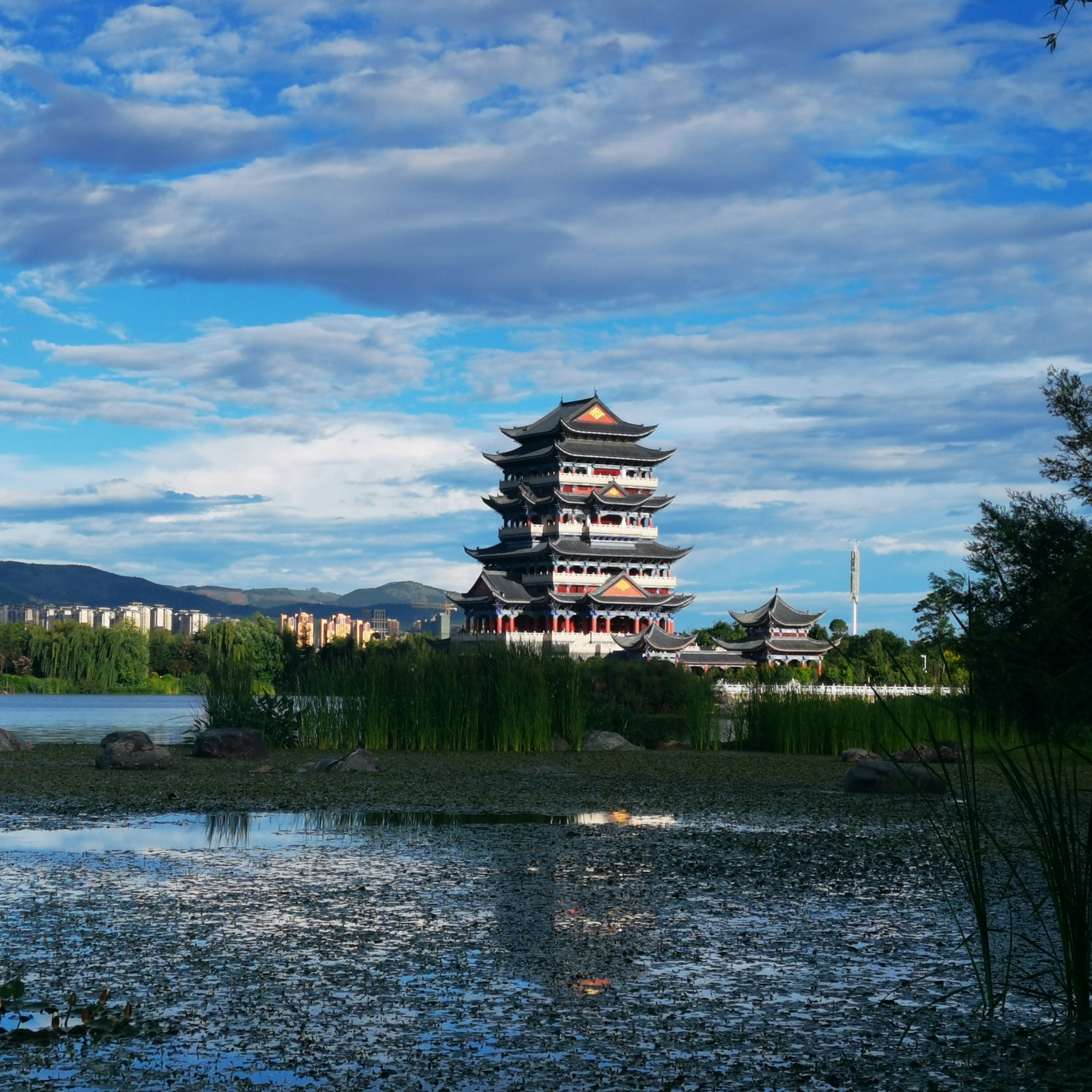 保山清华湖永昌阁游记