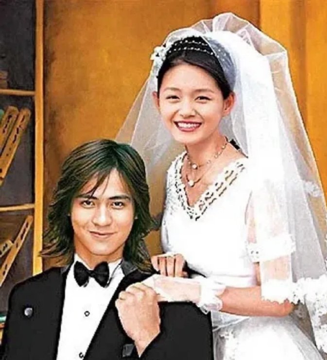 一组大s和周渝民的早期婚纱照曝光,照片中两人充满了青涩和甜蜜