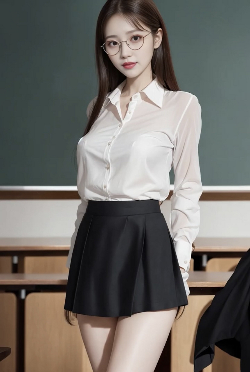 【ai绘画】刚毕业的女教师,喜欢吗?#ai绘画美女写真# #美女老师