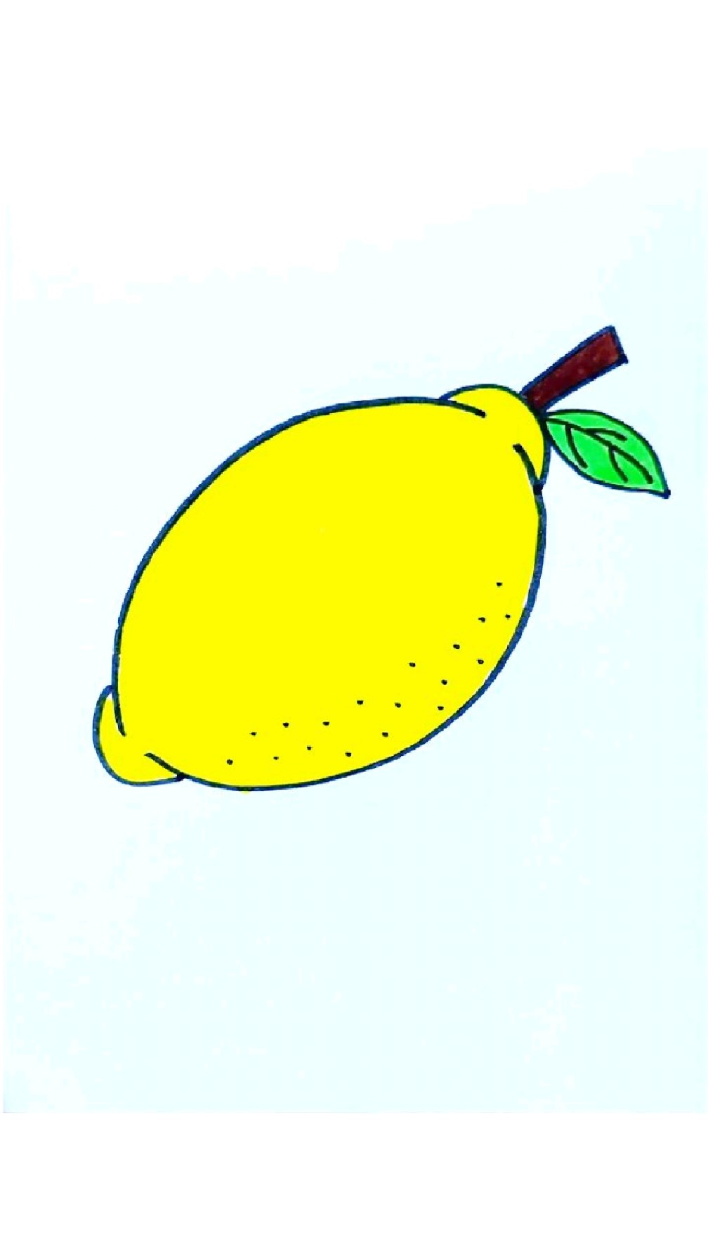 柠檬怎么画 一半图片