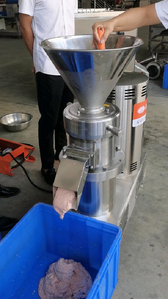 鸡肉加工磨泥常用设备 自动研磨肉泥机-度小视