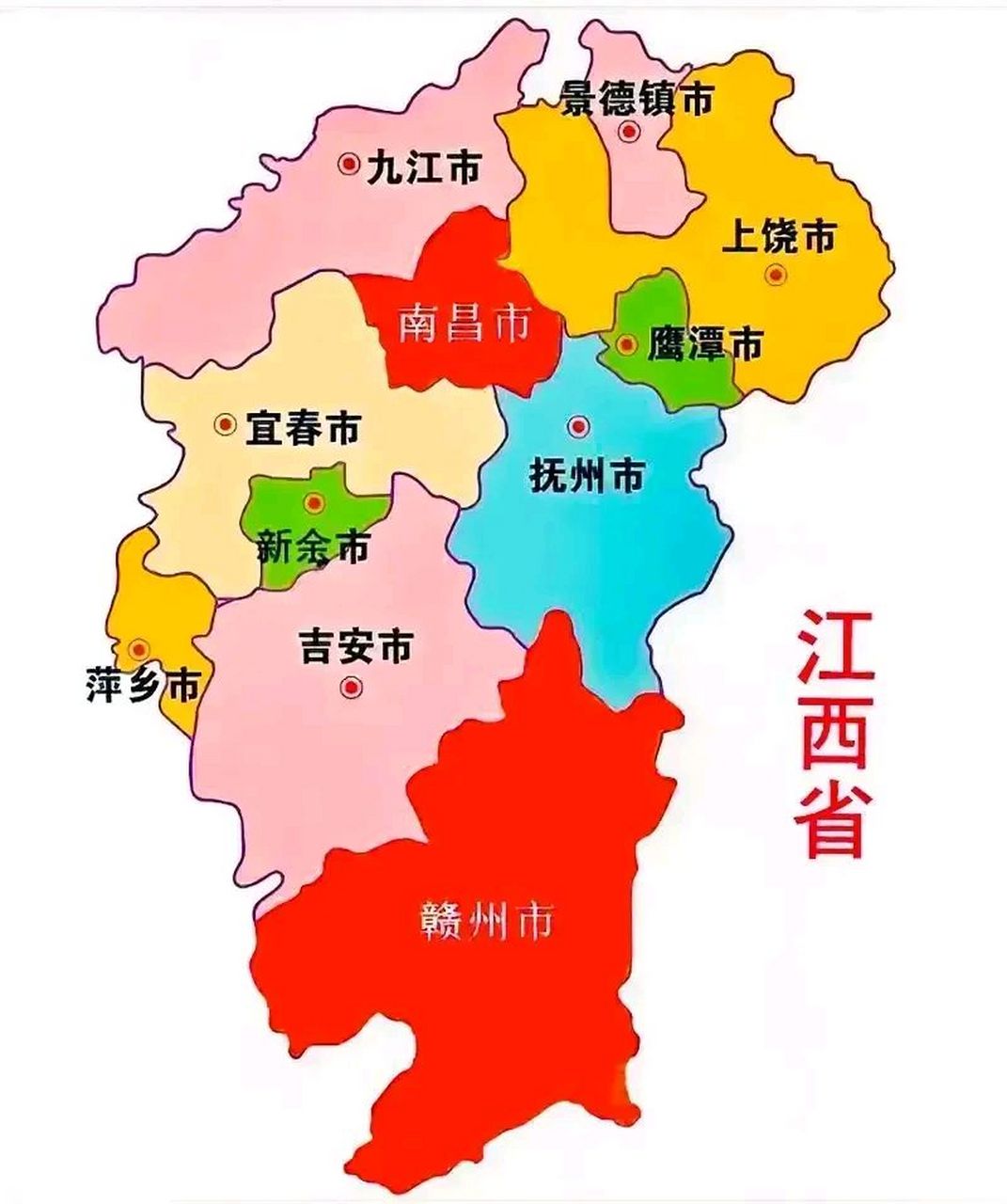 江西地区分布地图图片