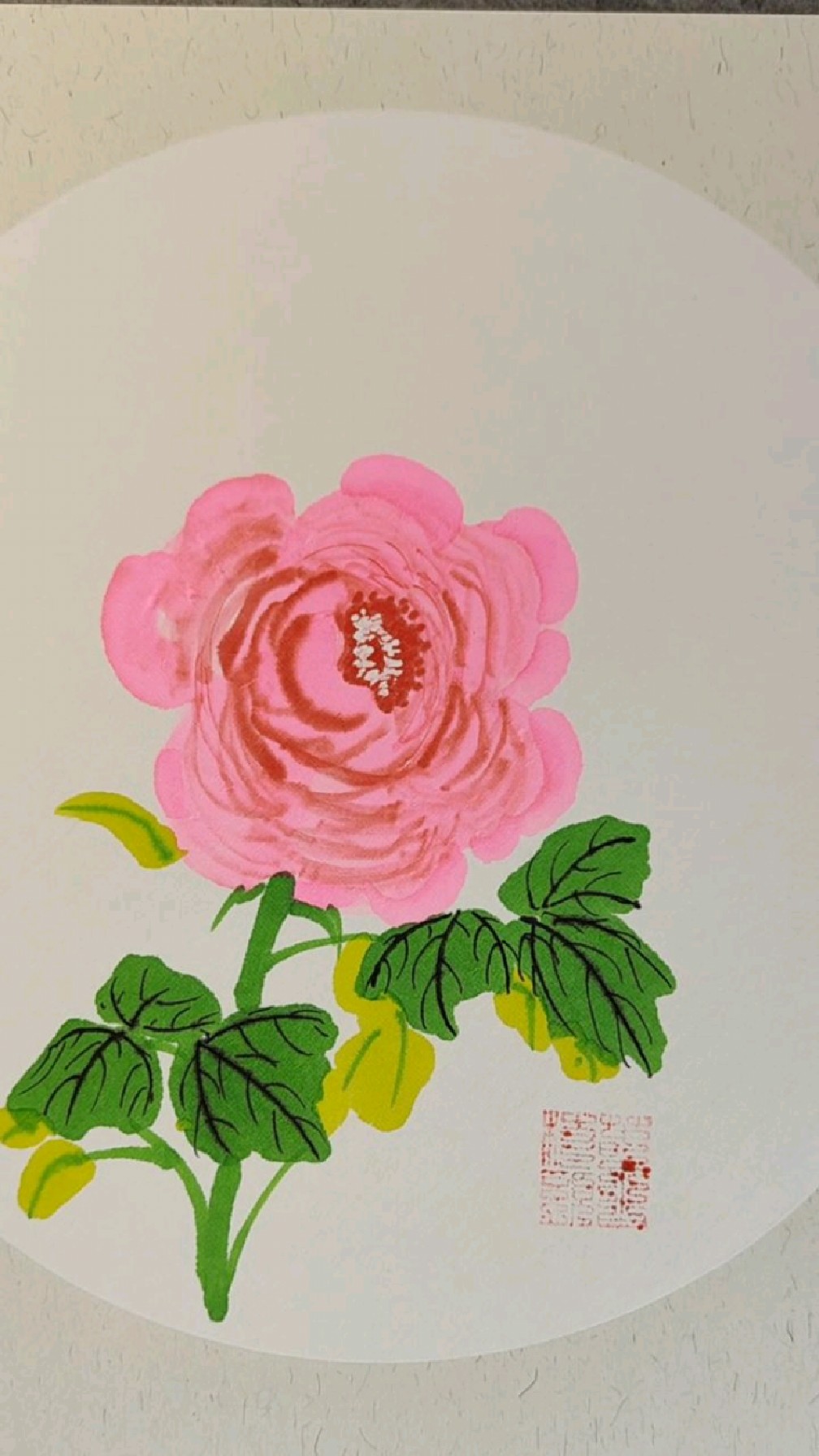 马克笔花卉画 牡丹图片