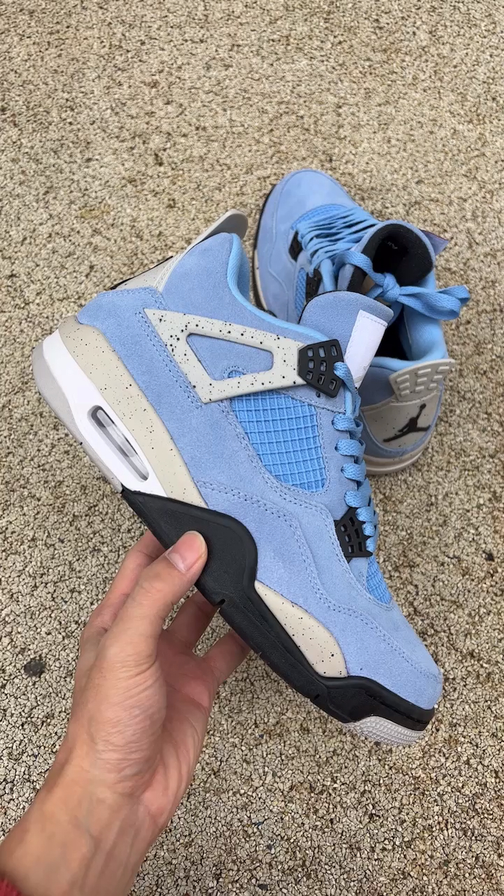 aj4北卡蓝篮球鞋细节鉴赏