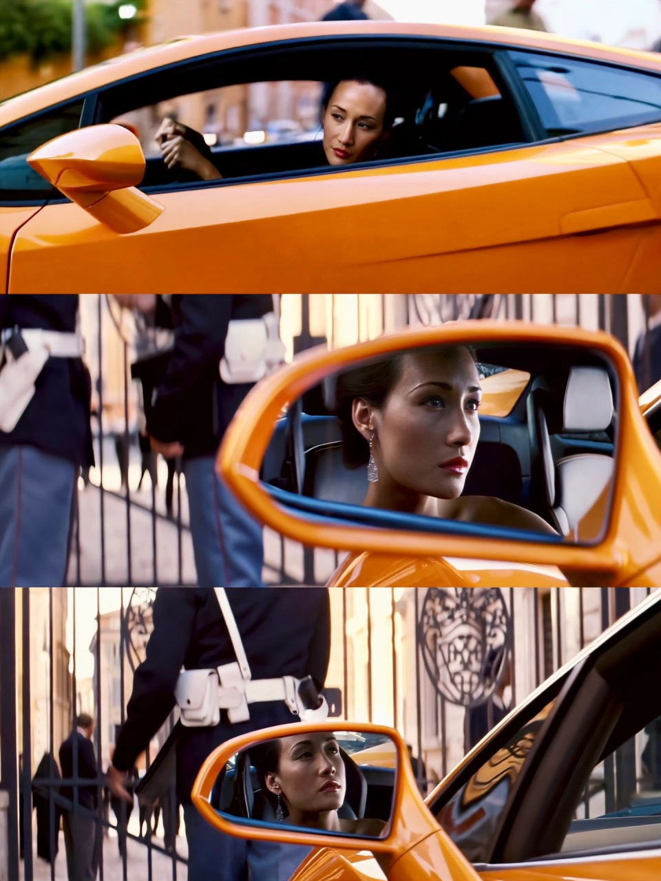 《碟中谍3》中maggie q那条性感迷人的红裙子|||来自roberto cavalli