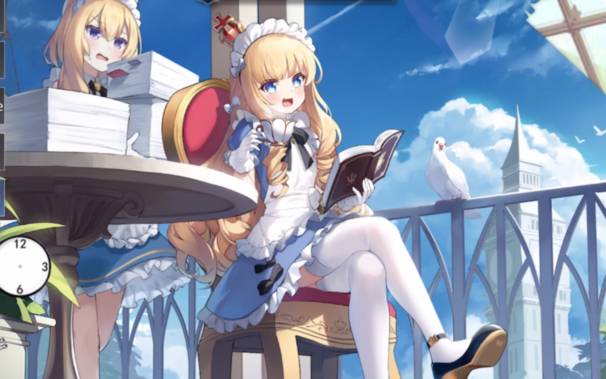 碧蓝航线# #动漫# #游戏# 伊丽莎白女王和厌战的女仆装!