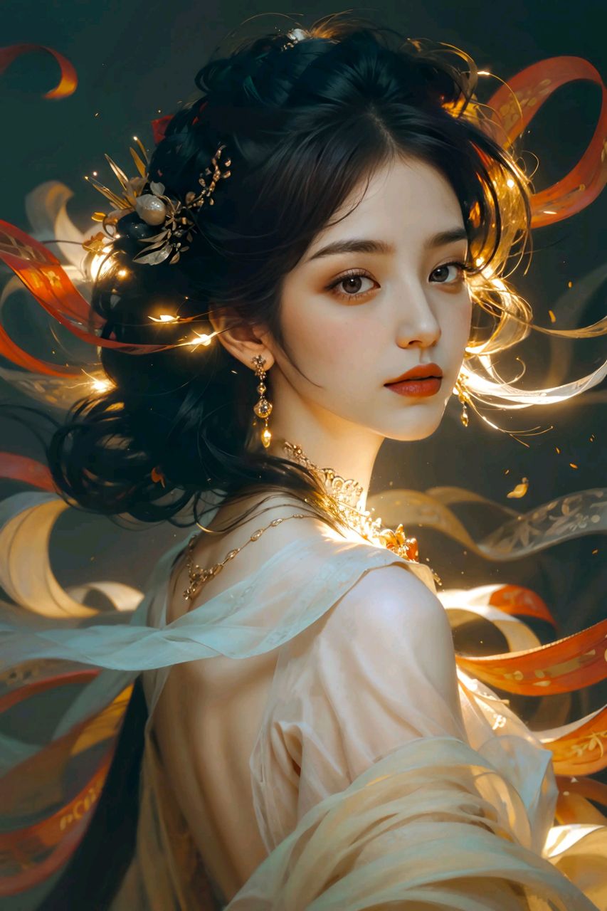 古典国风美人# #敦煌# ai画像之敦煌飞天,不得不佩服古代的审美,太