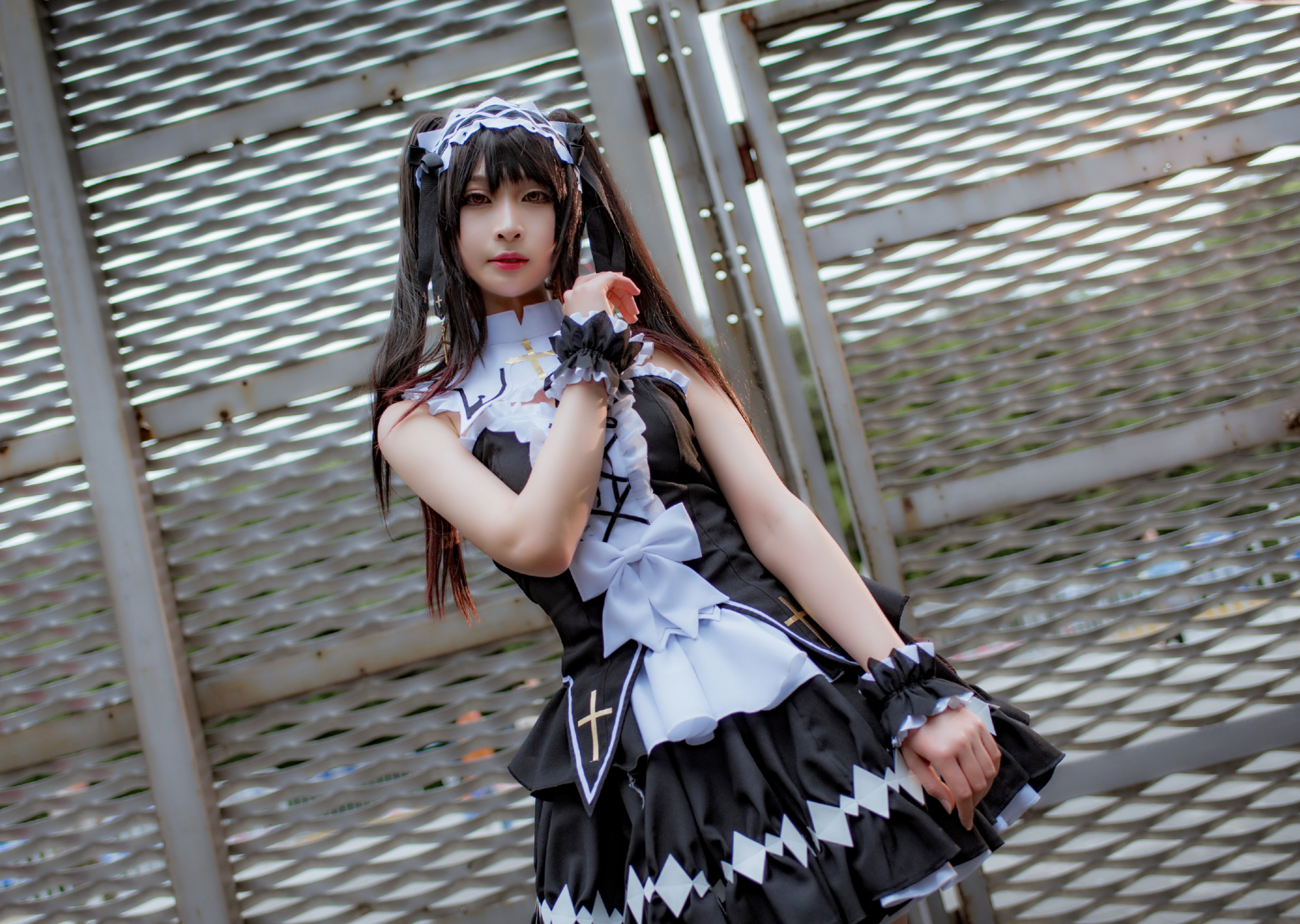 cosplay:有一张狐媚儿脸的双马尾"黑丝"女仆,想让她做我的女仆