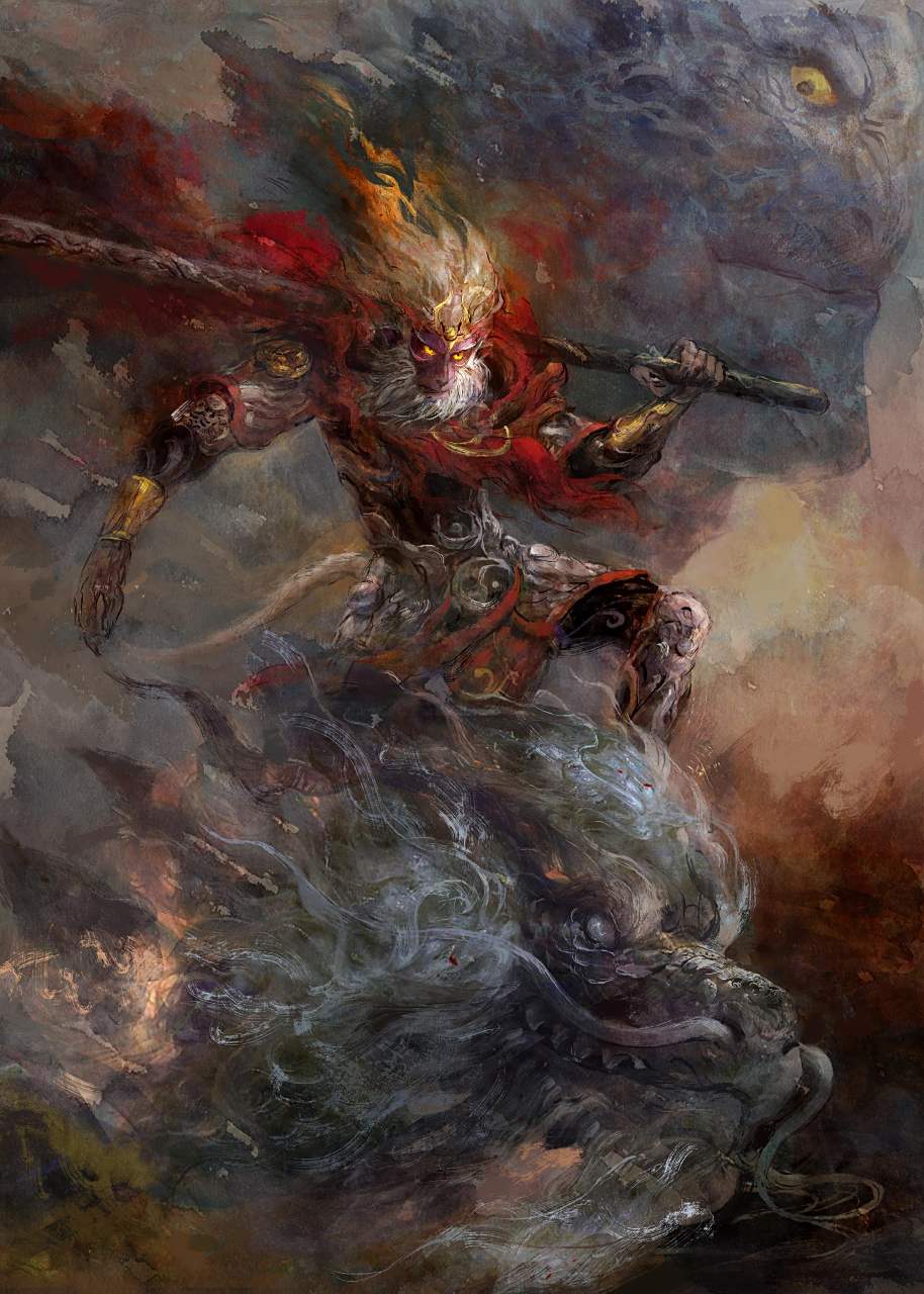 西游记:齐天大圣孙悟空.#动漫# #插画# #西游记