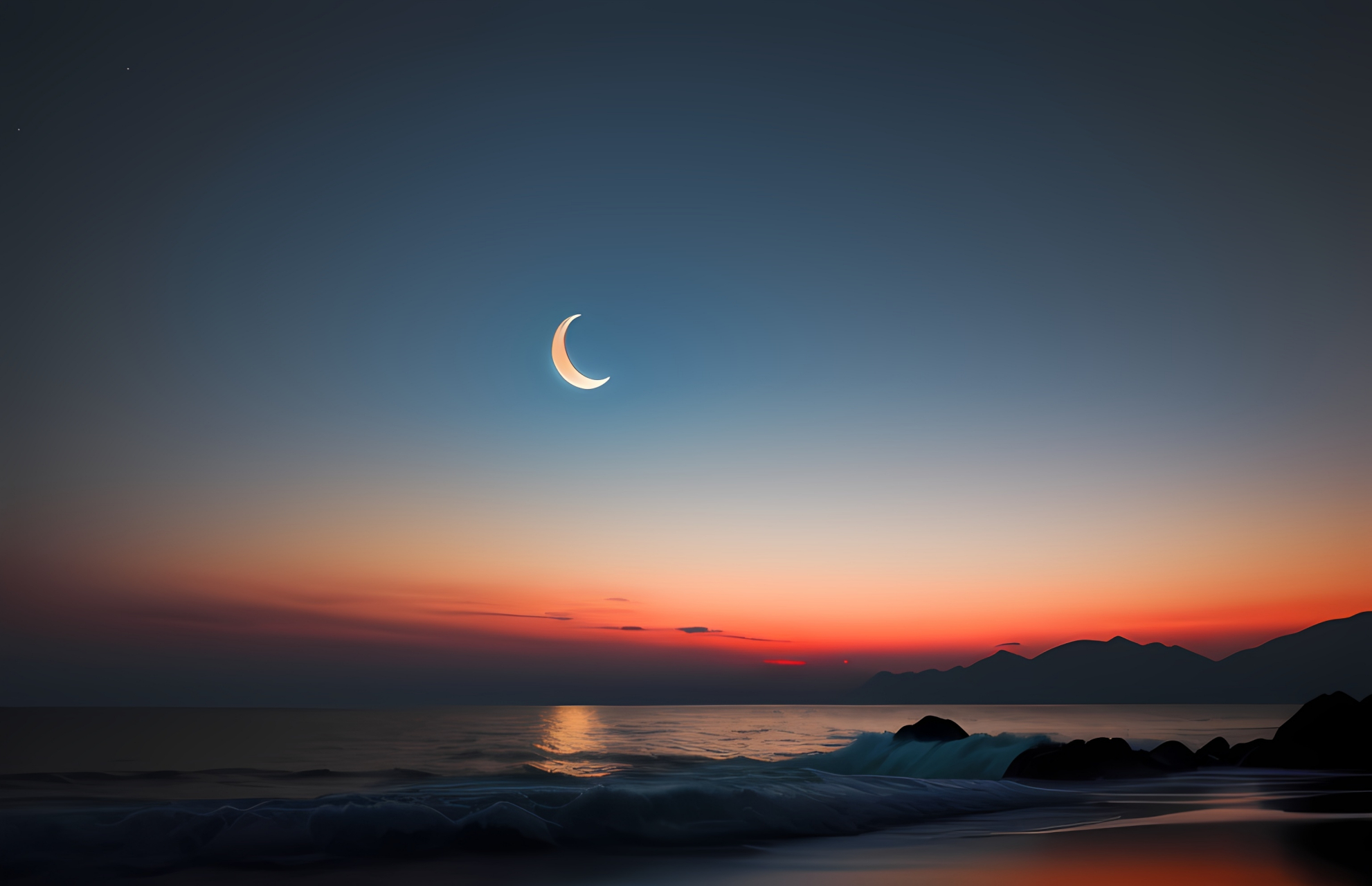 天上弦月半, 桥下晚归船. 未见伊人面, 疾风已推帆.