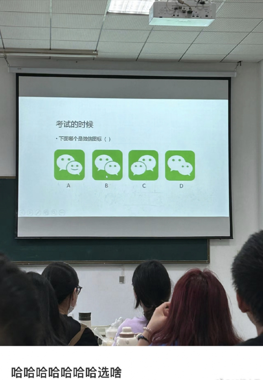 家人们,请听题,下列哪个是微信图标,不许出去看图标