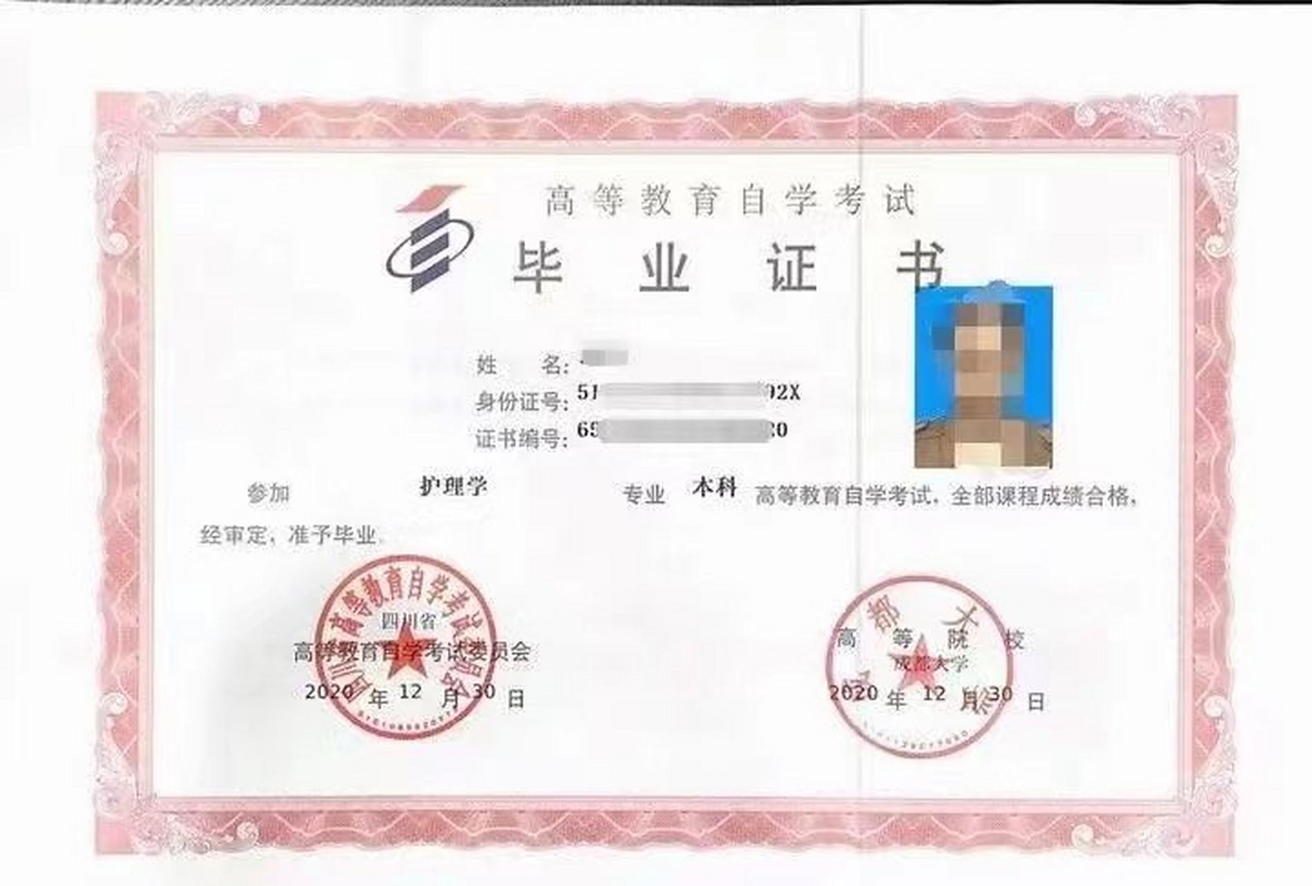 2019春自考护理专业的同学毕业了