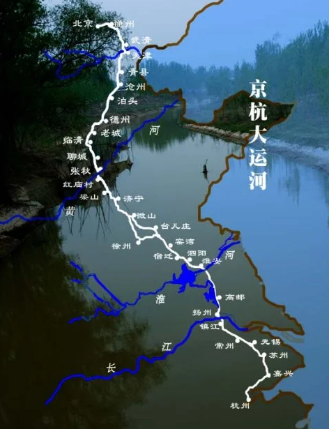 古代京杭大运河地图图片