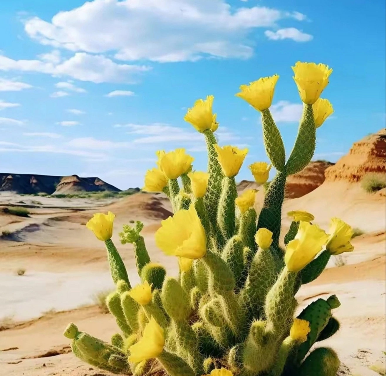沙漠里的花,这顽强的生命力啊!