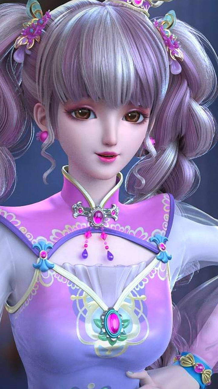 甜皇后动漫美图手机壁纸分享,她来自《维将》,既有高颜值又有强大实力