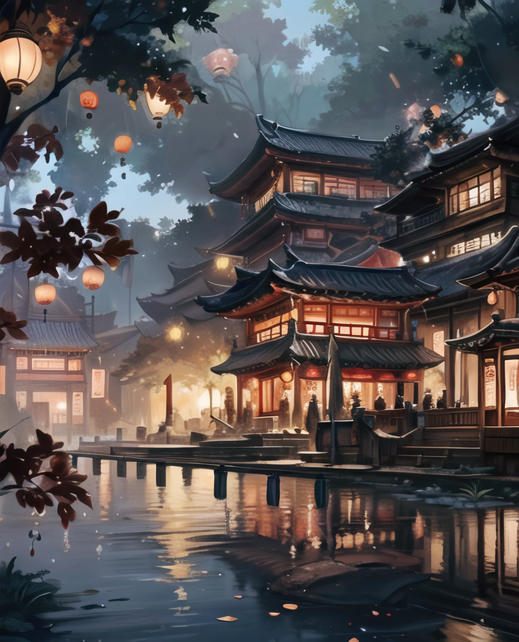 "露从今夜白,月是故乡明." #人生感悟# #壁纸# #中式庭院集