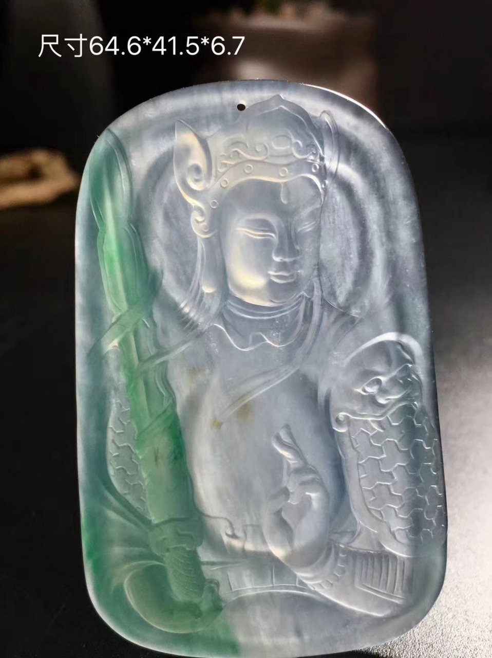 【守护神韦陀】 周文赵作品,完美大气#翡翠
