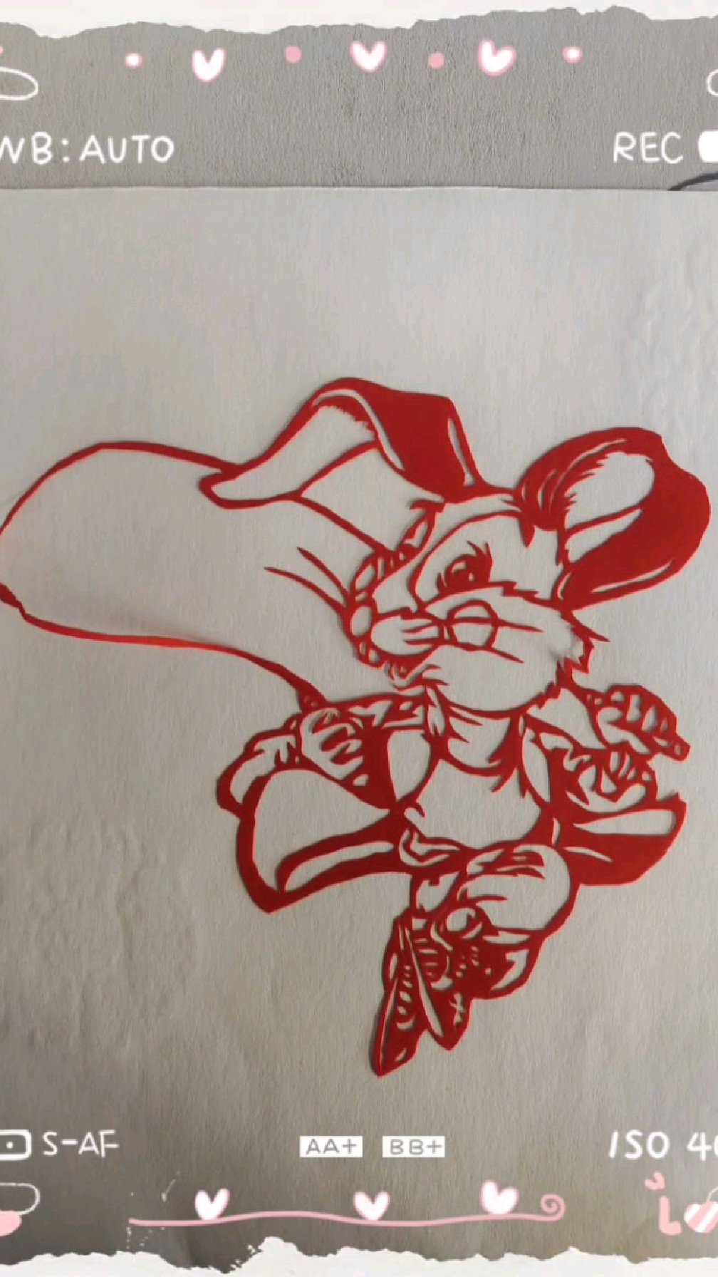 兔子剪纸的象征图片