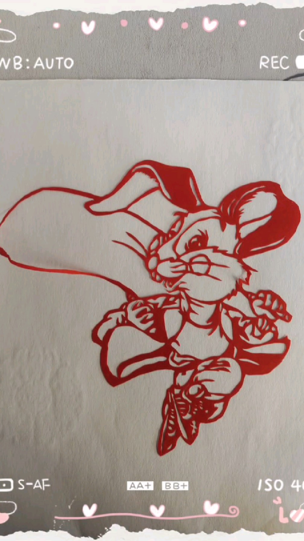 手工剪纸十二生肖系列剪纸之兔