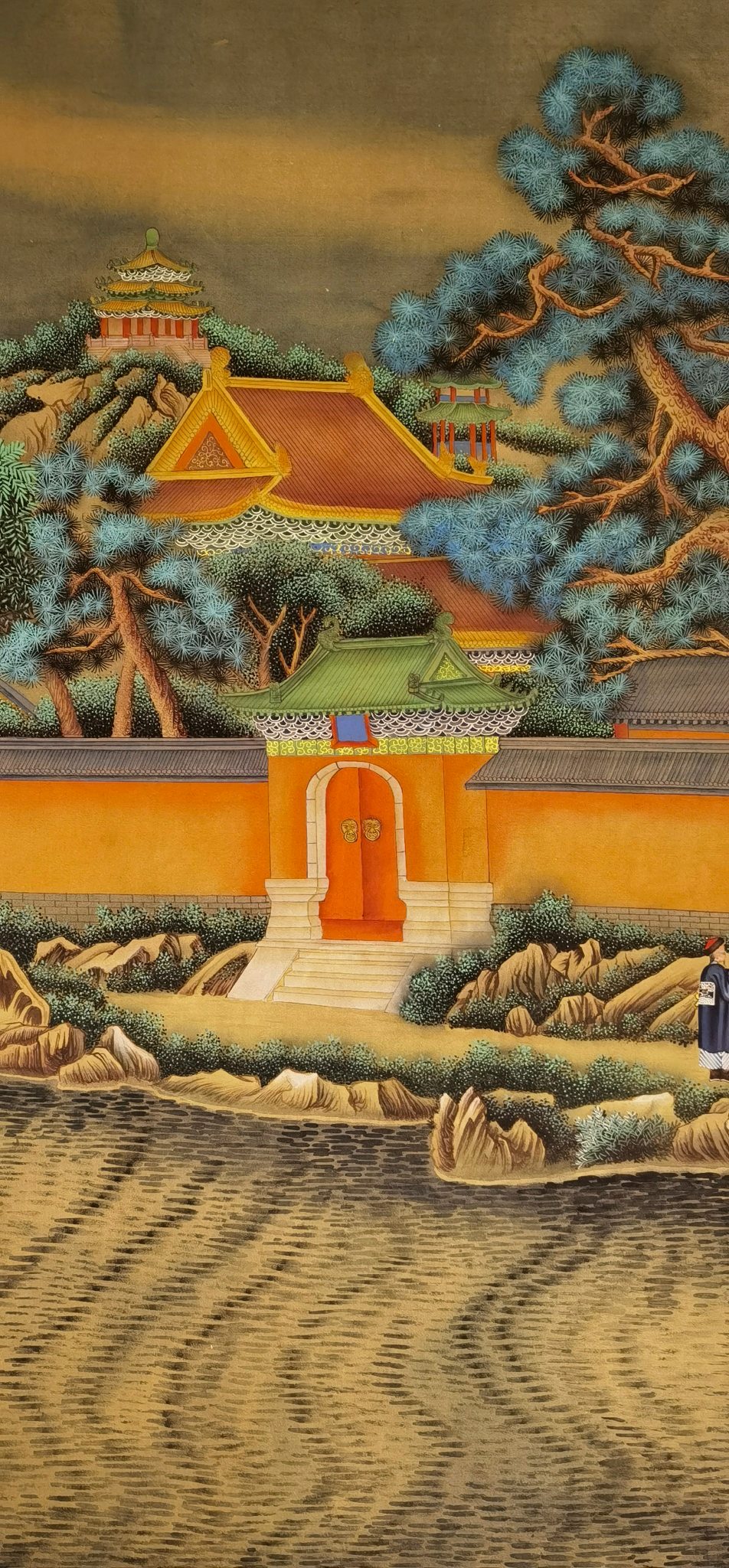 郎世宁恭绘绢本《紫光凯宴圖》卷